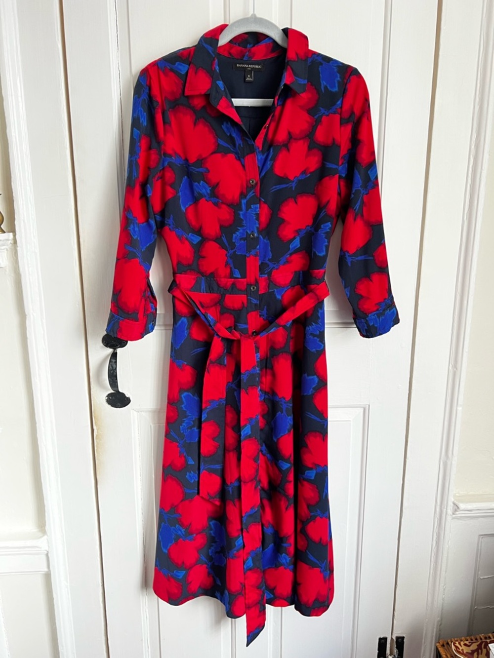 Banana Republic Navy Dress with Red & Blue Accents